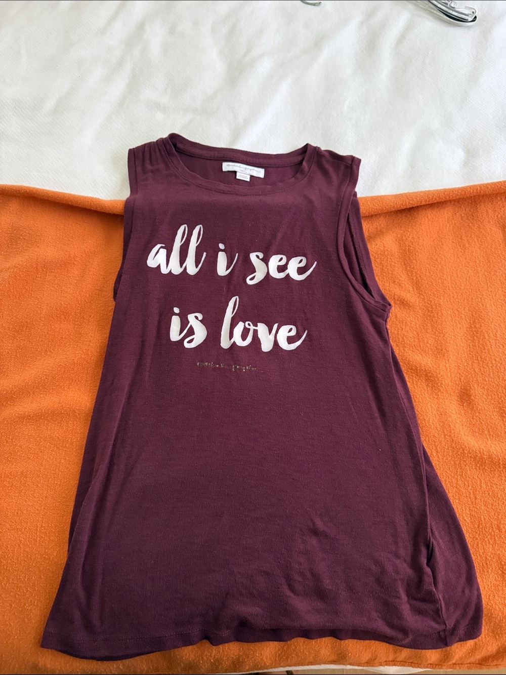 Spiritual Gangster Burgundy Tank with White Script